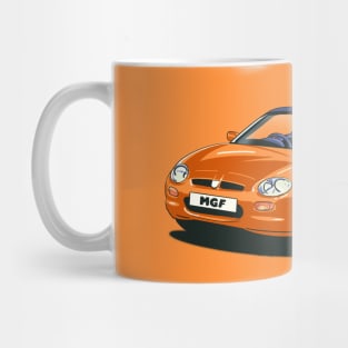 MG MGF Car in Volcano orange Mug